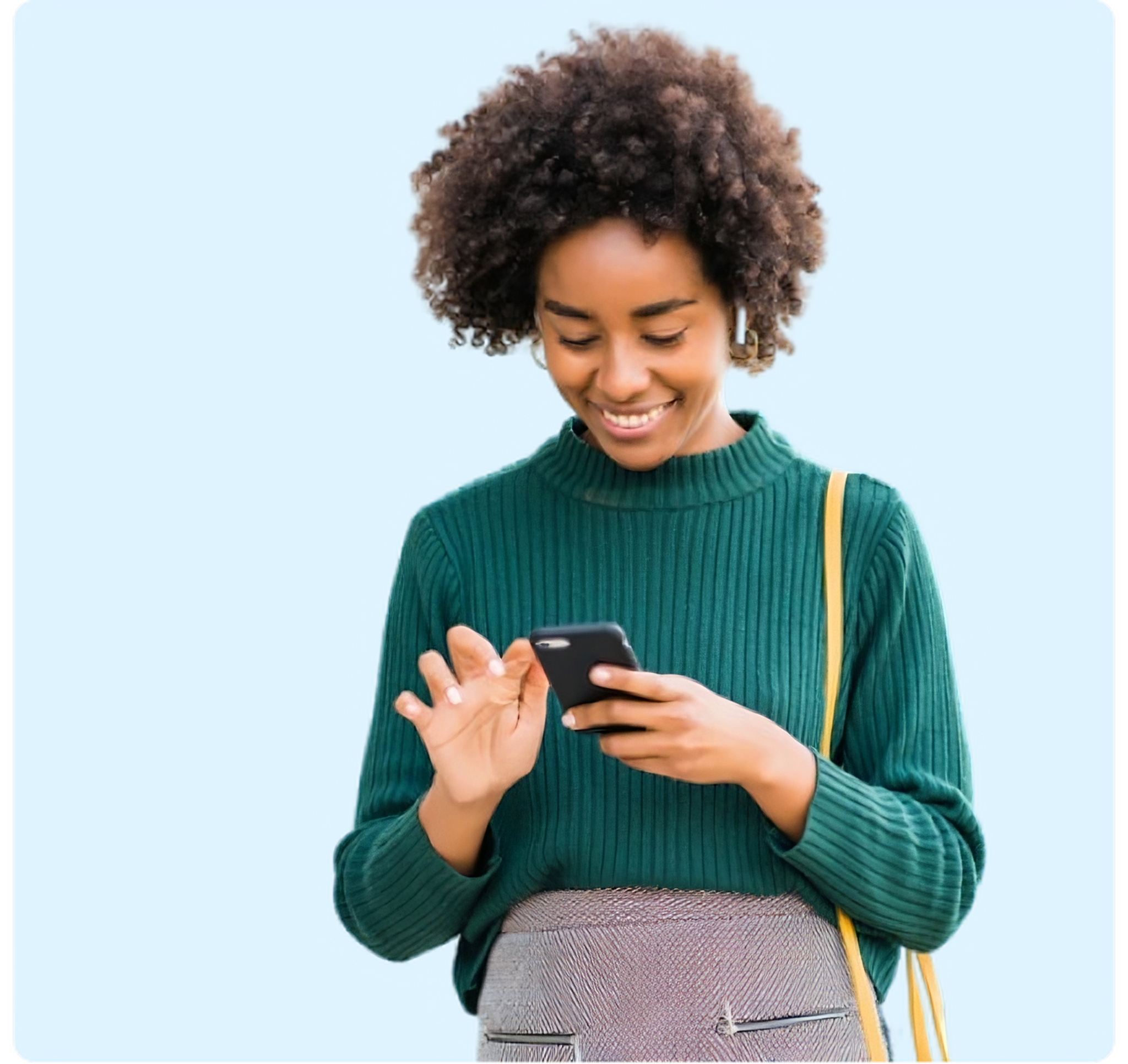 Student browsing accommodation on the OffRez app